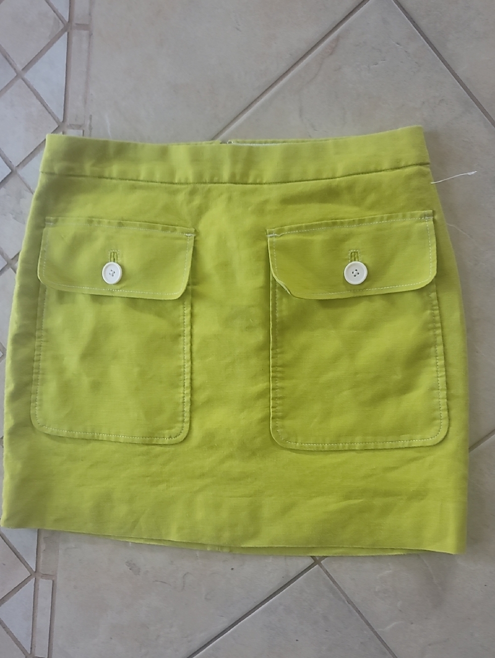 J. Crew Pocket Mini Skirt  Linen 70's Vibe SZ 8